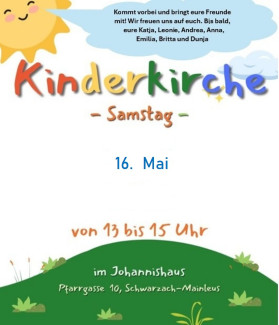 Kinderkirche 16. Mai 2026