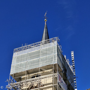 Kirchturm beim Abrüsten 03.03.2025